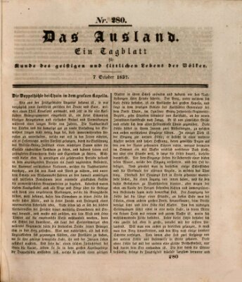 Das Ausland Samstag 7. Oktober 1837