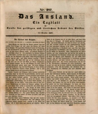 Das Ausland Samstag 14. Oktober 1837