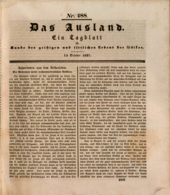 Das Ausland Sonntag 15. Oktober 1837