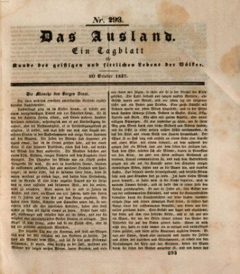 Das Ausland Freitag 20. Oktober 1837