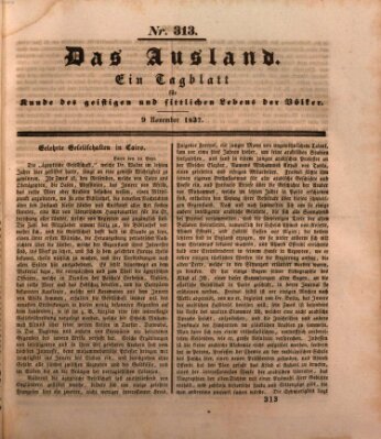 Das Ausland Donnerstag 9. November 1837