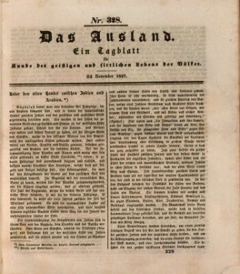 Das Ausland Freitag 24. November 1837