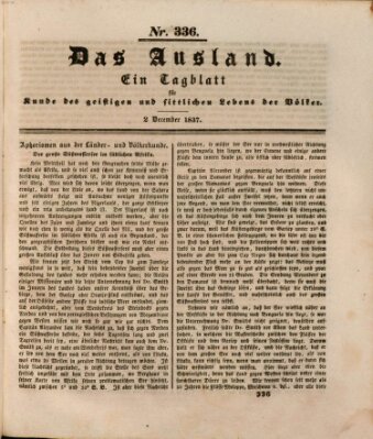 Das Ausland Samstag 2. Dezember 1837