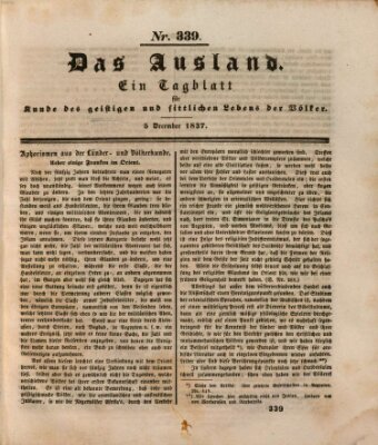 Das Ausland Dienstag 5. Dezember 1837