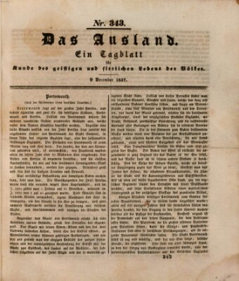 Das Ausland Samstag 9. Dezember 1837