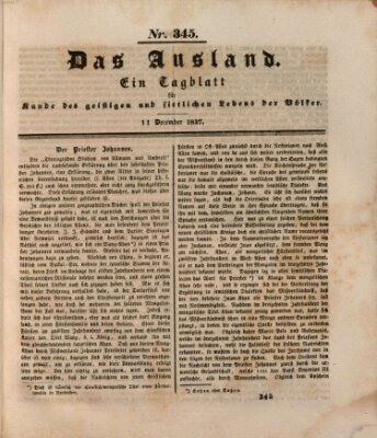 Das Ausland Montag 11. Dezember 1837