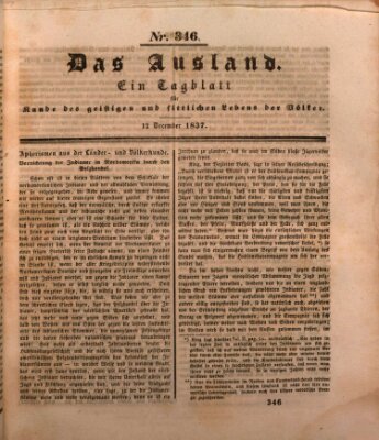 Das Ausland Dienstag 12. Dezember 1837