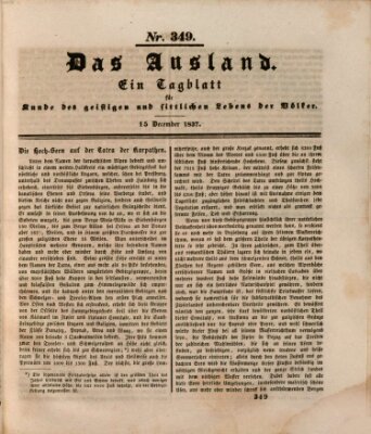 Das Ausland Freitag 15. Dezember 1837