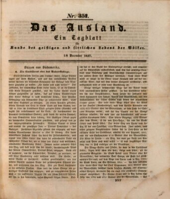 Das Ausland Montag 18. Dezember 1837