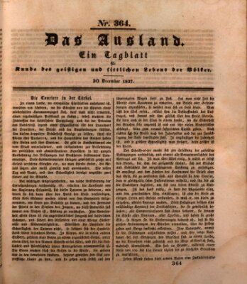 Das Ausland Saturday 30. December 1837