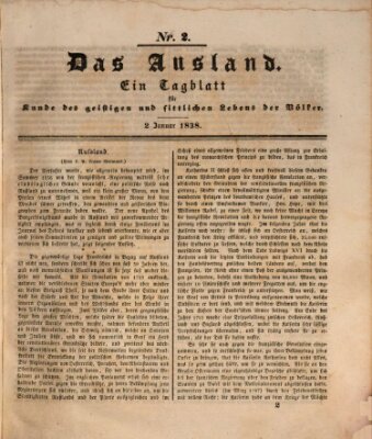 Das Ausland Dienstag 2. Januar 1838