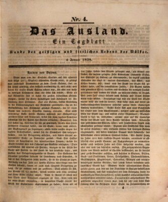 Das Ausland Donnerstag 4. Januar 1838