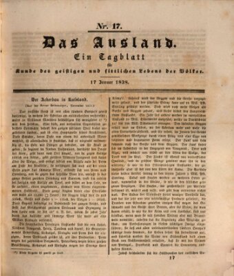 Das Ausland Mittwoch 17. Januar 1838