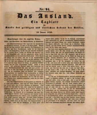 Das Ausland Mittwoch 24. Januar 1838