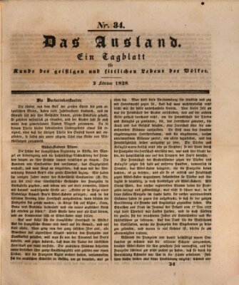 Das Ausland Samstag 3. Februar 1838