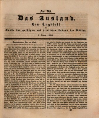 Das Ausland Mittwoch 7. Februar 1838