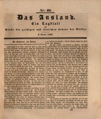 Das Ausland Freitag 9. Februar 1838