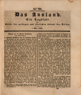 Das Ausland Donnerstag 1. März 1838