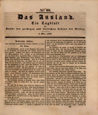 Das Ausland Freitag 9. März 1838