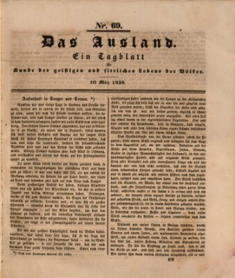 Das Ausland Samstag 10. März 1838