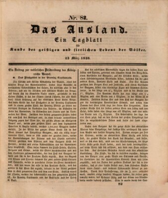 Das Ausland Freitag 23. März 1838