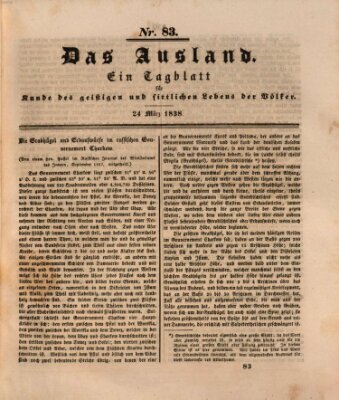 Das Ausland Samstag 24. März 1838