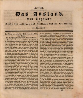 Das Ausland Samstag 31. März 1838