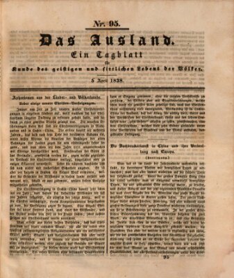 Das Ausland Donnerstag 5. April 1838