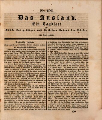 Das Ausland Dienstag 10. April 1838