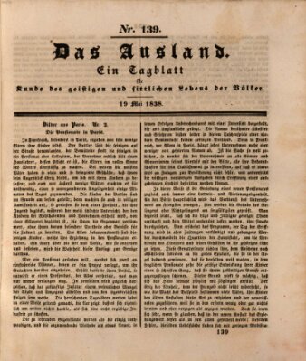 Das Ausland Samstag 19. Mai 1838