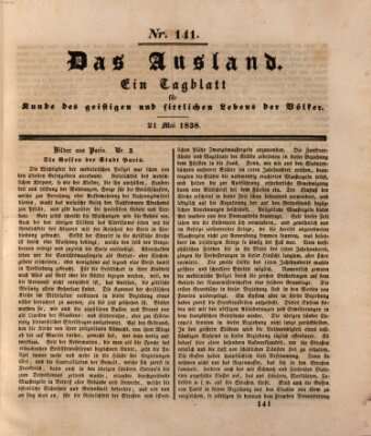 Das Ausland Montag 21. Mai 1838