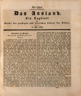Das Ausland Donnerstag 31. Mai 1838