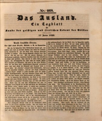 Das Ausland Sonntag 17. Juni 1838