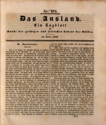 Das Ausland Sonntag 24. Juni 1838