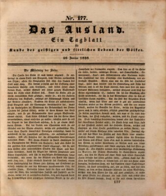 Das Ausland Dienstag 26. Juni 1838