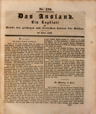 Das Ausland Mittwoch 27. Juni 1838