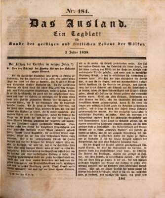 Das Ausland Dienstag 3. Juli 1838