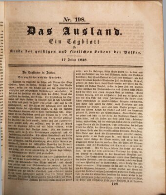 Das Ausland Dienstag 17. Juli 1838