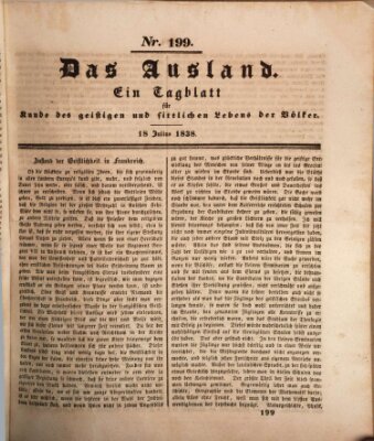 Das Ausland Mittwoch 18. Juli 1838