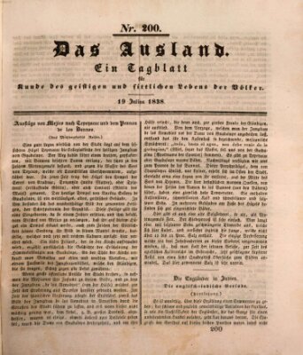 Das Ausland Donnerstag 19. Juli 1838