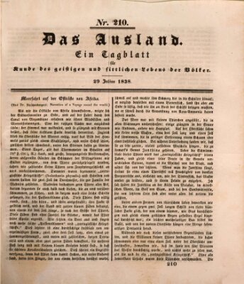 Das Ausland Sonntag 29. Juli 1838