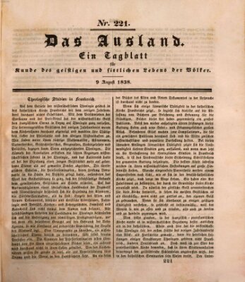 Das Ausland Donnerstag 9. August 1838