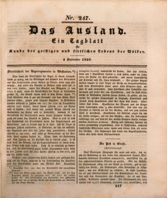 Das Ausland Dienstag 4. September 1838