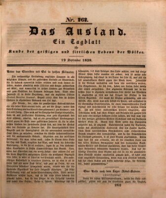 Das Ausland Mittwoch 19. September 1838