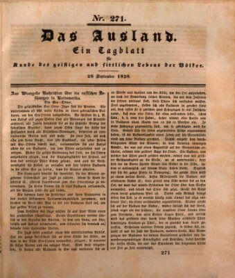 Das Ausland Freitag 28. September 1838