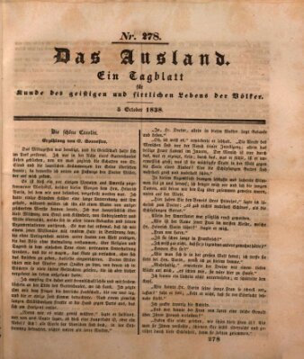 Das Ausland Freitag 5. Oktober 1838