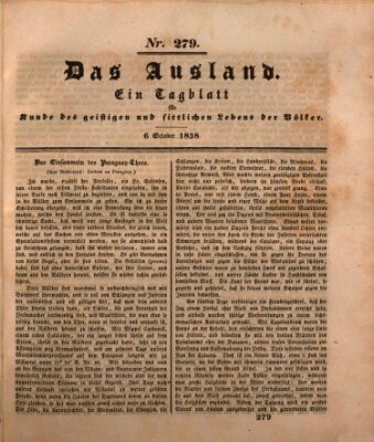 Das Ausland Samstag 6. Oktober 1838