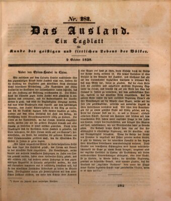 Das Ausland Dienstag 9. Oktober 1838