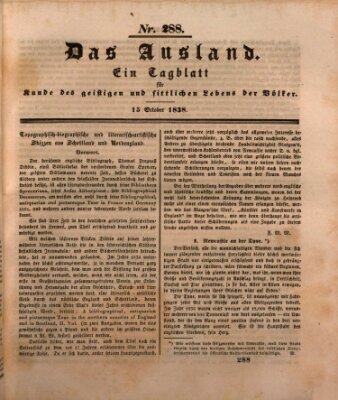 Das Ausland Montag 15. Oktober 1838