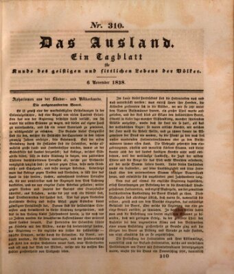 Das Ausland Dienstag 6. November 1838